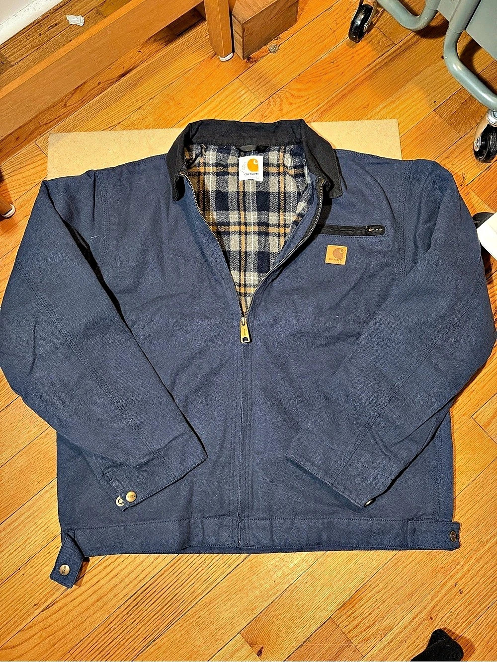 Carhartt Detroit Jacket Plaid-Lined Blue